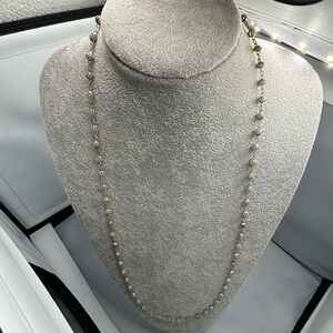 Elegant Silver Beaded Necklace